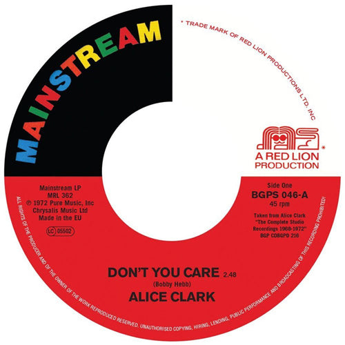 ALICE CLARK / DON'T YOU CARE / NEVER DID I STOP LOVING YOU (7")