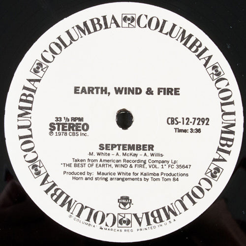 EARTH, WIND & FIRE / BOOGIE WONDERLAND / SEPTEMBER (12")