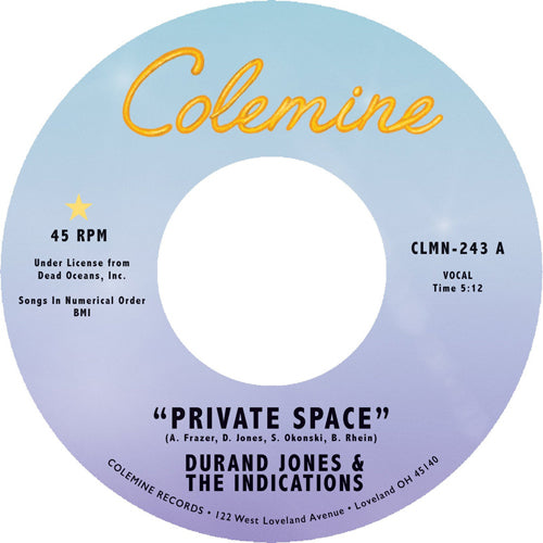 DURAND JONES & THE INDICATIONS / PRIVATE SPACE / SEA OF LOVE (LTD / DARK PURPLE) (7")