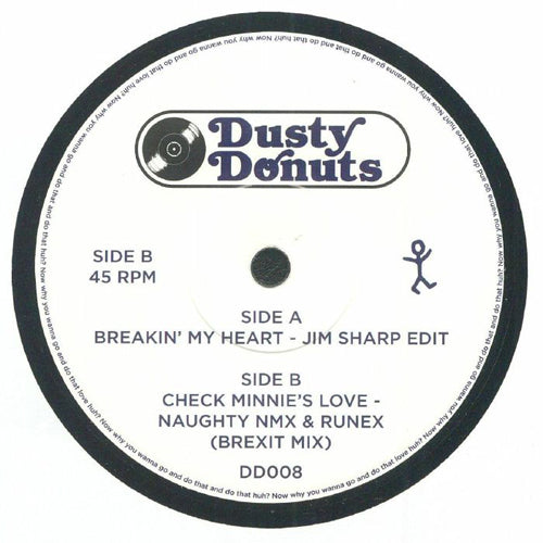 JIM SHARP / NAUGHTY NMX & RUNEX - DUSTY DONUTS VOL 8 (REPRESS) (7")