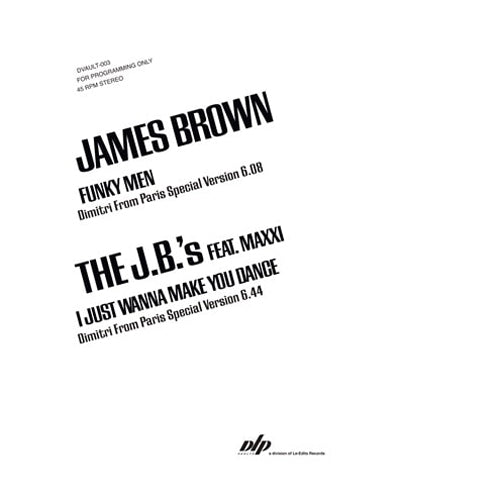 JAMES BROWN & THE JB'S / SPECIAL VERSIONS BY DIMITRI FROM PARIS (12")