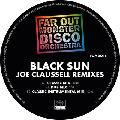 FAR OUT MONSTER DISCO ORCHESTRA / BLACK SUN (JOE CLAUSSELL Remixes) (12")