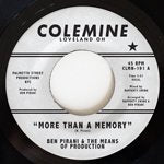 BEN PIRANI / MORE THAN A MEMORY (LTD / WHITE LABEL VINYL) (7")【セール対象外】