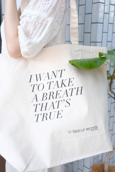 fastcut records / TAKE A BREATHE TOTE BAG (natural x black) (トートバッグ)