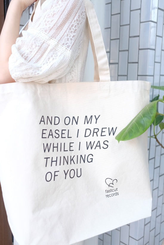 fastcut records / THINKING OF YOU TOTE BAG (natural x black) (トートバッグ)