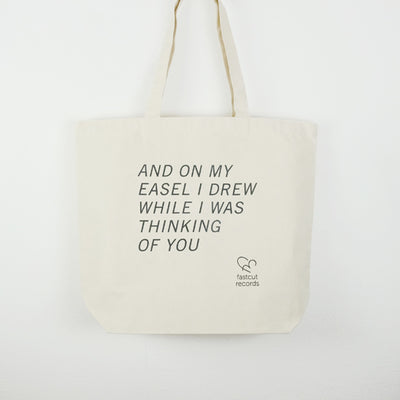 fastcut records / THINKING OF YOU TOTE BAG (natural x black) (トートバッグ)